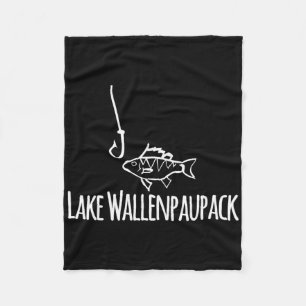 Lake Wallenpaupack Domme Cute Vis Visserij Haak Bo Fleece Deken