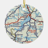 Lake Wallenpaupack Keramisch Ornament (Voorkant)