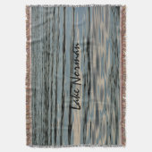 Lake Water Blue beige Black  Deken (Voorkant Verticaal)