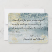 Lake Water Green & Gold Painting Hartelijk dank Aankondiging (Achterkant)