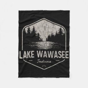Lake Wawasee Indiana Buitenactiviteiten Vintage  Fleece Deken