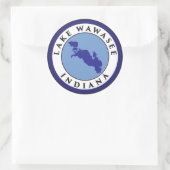 Lake Wawasee, Indiana Ronde Sticker (Tas)
