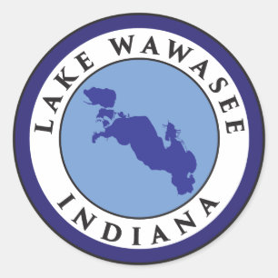 Lake Wawasee, Indiana Ronde Sticker