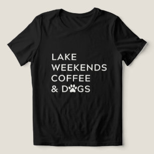 Lake Weekends Koffie en honden liefhebbers Tri-Blend Shirt