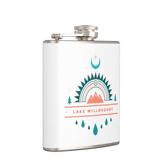 Lake Willoughby Vermont Boho regenboogmaan Heupfles (Rechts)