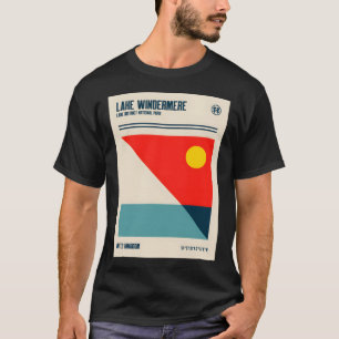 Lake Windemere Lake District Retro Reizen Kunst T-shirt