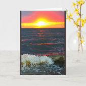 Lake Winnebago Sunset Toute carte d'occasion (Fleur jaune)