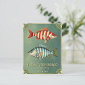 Lake Winnebago Wisconsin Verenigde Staten vis Brie Briefkaart (Staand voorkant)