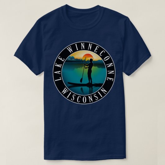 Lake Winneconne Wisconsin Paddleboarding T-shirt (Design voorkant)
