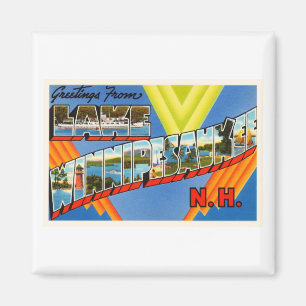 Lake Winnipesaukee #2 New Hampshire NH Oude reizen Magneet