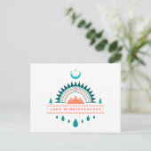 Lake Winnipesaukee Boho Regenboog Maan Briefkaart (Staand voorkant)