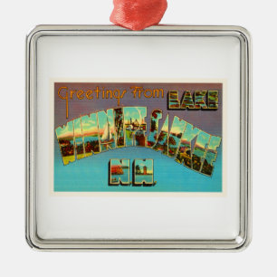 Lake Winnipesaukee New Hampshire Travel Souvenir Metalen Ornament