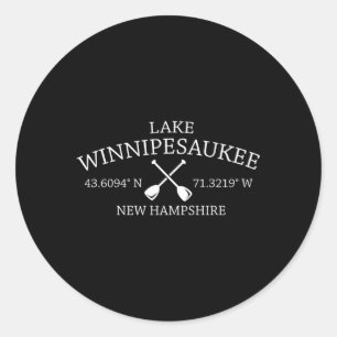 Lake Winnipesaukee Ronde Sticker