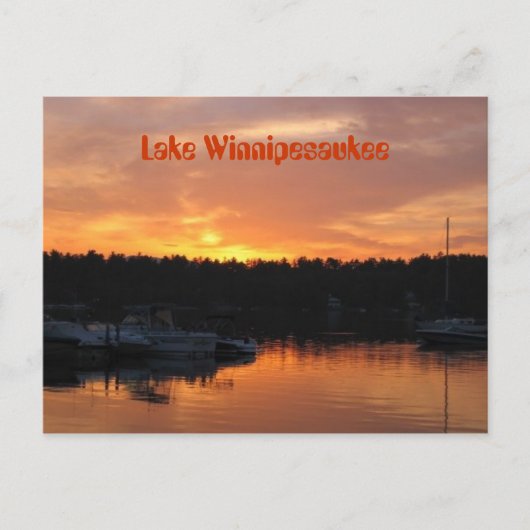 Lake Winnipesaukee Sunset Briefkaart (Voorkant)