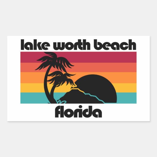 Lake Worth Beach Florida Rechthoekige Sticker (Voorkant)