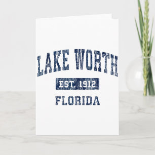Lake Worth Florida Fl Vintage Gevestigde Sporten D Kaart