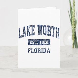 Lake Worth Florida Fl Vintage Gevestigde Sporten D Kaart