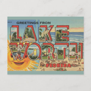 Lake Worth Florida Groeten Briefkaart