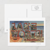 Lake Worth, Florida - Large Letter Scenes Briefkaart (Voorkant / Achterkant)
