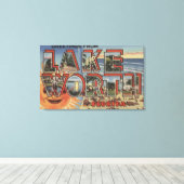 Lake Worth, Florida - Large Letter Scenes Canvas Afdruk (Insitu (Houten vloer))