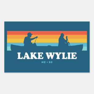 Lake Wylie North Carolina South Carolina Canoe Rechthoekige Sticker