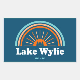 Lake Wylie North Carolina South Carolina Rainbow Rechthoekige Sticker