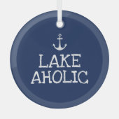 Lakeaholic Funny Lake House Ornament (Voorkant)