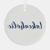 Lakeaholic | Ornement en verre blanc de la Maison (Verso)