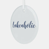 Lakeaholic | Ornement en verre blanc de la Maison (Avant gauche)