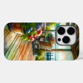 Lakehouse Uitzicht Deck and Flowers Case-Mate iPhone Case (Achterkant (horizontaal))