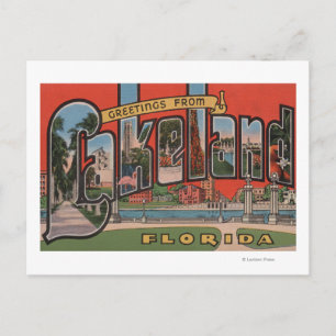 Lakeland, Florida - Grote lettertjes Briefkaart