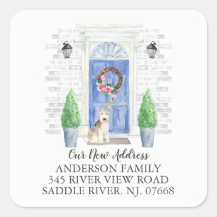 Lakeland Terrier Blue van New Address Label