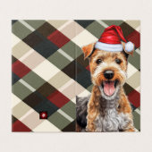 Lakeland Terrier Carte de Noël Jour Férié (Outside Unfolded)