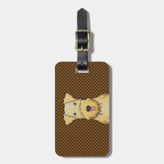 Lakeland Terrier Cartoon Paws Bagagelabel (Voorkant verticaal)