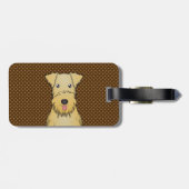 Lakeland Terrier Cartoon Paws Bagagelabel (Achterkant horizontaal)