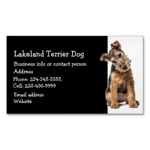Lakeland Terrier Dog Breeder Pet Sitter Magnetisch Visitekaartje