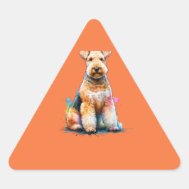Lakeland Terrier Dog Driehoek Sticker