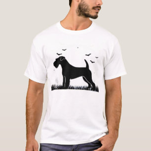 Lakeland Terrier hond � Halloween Maan Silhouet C T-shirt