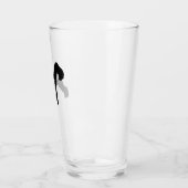 Lakeland Terrier Hond Silhouet Gepersonaliseerd Glas (Links)