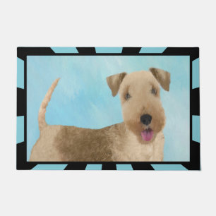 Lakeland Terrier Painting - Cute Original Dog Art Deurmat