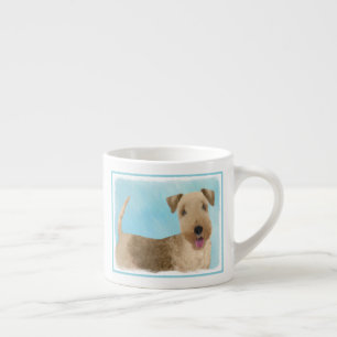 Lakeland Terrier Painting - Cute Original Dog Art Espresso Kop
