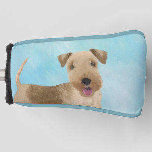Lakeland Terrier Painting - Cute Original Dog Art Golfheadcover