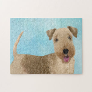 Lakeland Terrier Painting - Cute Original Dog Art Legpuzzel