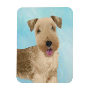 Lakeland Terrier Painting - Cute Original Dog Art Magneet