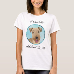Lakeland Terrier Painting - Cute Original Dog Art T-shirt