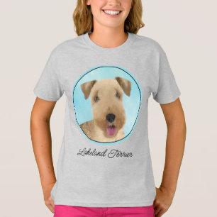 Lakeland Terrier Painting - Cute Original Dog Art T-shirt
