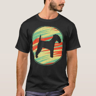 Lakeland Terrier Retro Silhouet Schattigee Hond T-shirt