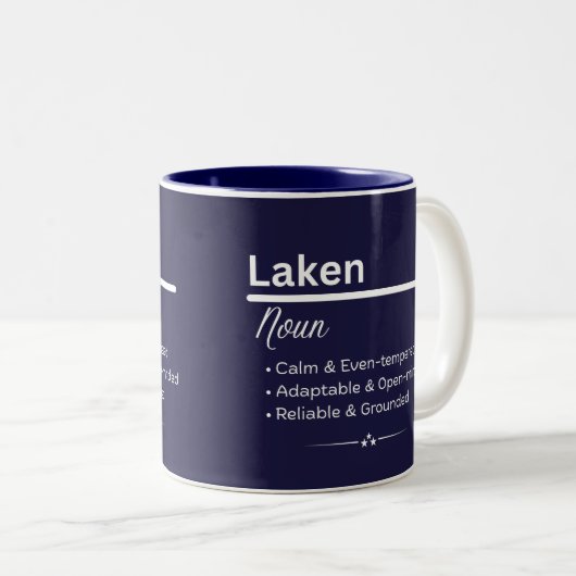 Laken Personalized Name Coffee Mug (Devant droit)