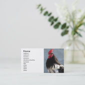 Lakenvelder Rooster Visitekaartje (Staand voorkant)