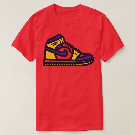 Lakers Basketbal Sneakers T-shirt (Design voorkant)